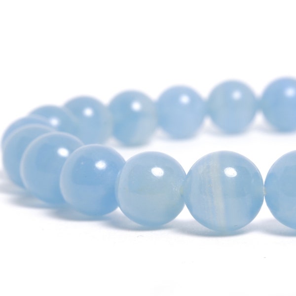 8mm Blue Calcite (Argentina) Stretch Bracelet