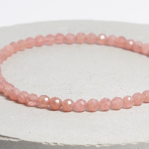 Rhodochrosite (Argentina) bracelet / dainty rhodochrosite bracelet / delicate rhodochrosite bracelet