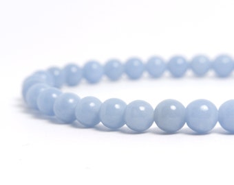 6mm Peruvian Angelite Stretch Bracelet