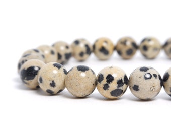 8mm Dalmatian Jasper Stretch Bracelet / Beaded bracelet for women / Gemstone bracelet for men