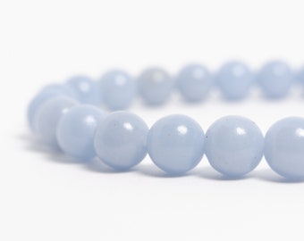 8mm Peruvian Angelite Stretch Bracelet