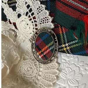 Plaid, tartan, brooch, brooch pin, vintage brooch, tartan plaid, tartan brooch, Scotland jewelry, Scottish pin, celtic jewelry, shawl pin