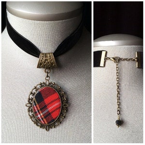 Royal Stewart tartan, scottish jewelry, tartan fabric, celtic pendant, ancestral jewelry, red tartan, scottish clan, tartan pendant, plaid