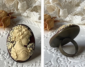 Mother's day gift, gift for Mum, gift for wife, girlfriend, Victorian cameo ring, Anniversary gift, cameo jewelry, cameo ring, gift for her