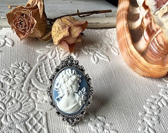cameo ring, silver cameo ring, adjustable ring, silver ring, vintage ring, cameo jewelry, victorian ring, vintage cameo, antique cameo ring