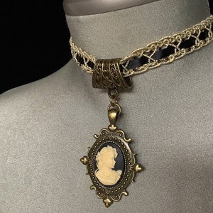 Edwardian cameo, cameo jewelry, vintage cameo, Victorian choker, bridal cameo choker, Mother&#39;s Day gift, antique cameo, wedding choker, gift