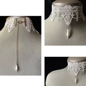 lace pearl choker, pearl lace choker, pearl, pearl choker, choker, lace choker, pearl necklace, pearl jewelry, white lace choker, wedding