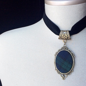 Tartan jewelry, Black Watch tartan, family clan tartan, kilt tartan, Scottish tartan, personalized ancestral tartan, Celtic tartan choker