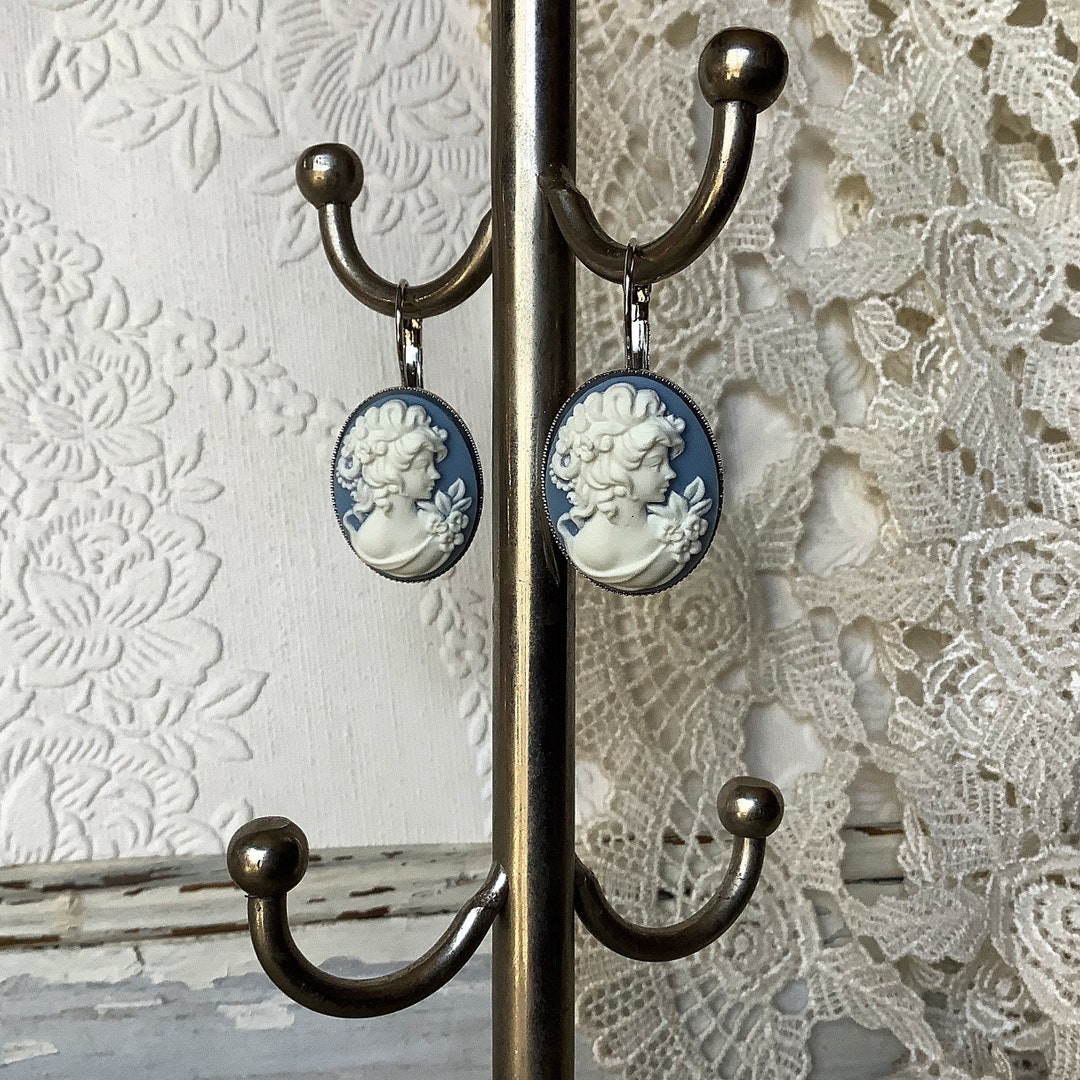 Boucles D'oreilles En Argent 925 Avec Camées Sardonique Et Turquoise - Neuf Avec étiquettes