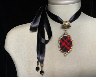 Scottish tartan, MacDonald tartan, pendant, tartan jewelry, MacDonald modern tartan, clan MacDonald, personalized tartan, Mother's day gift