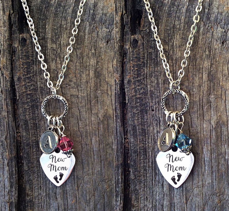 New Mom Gift Push Present New Mom Necklace New Mom Jewelry Etsy