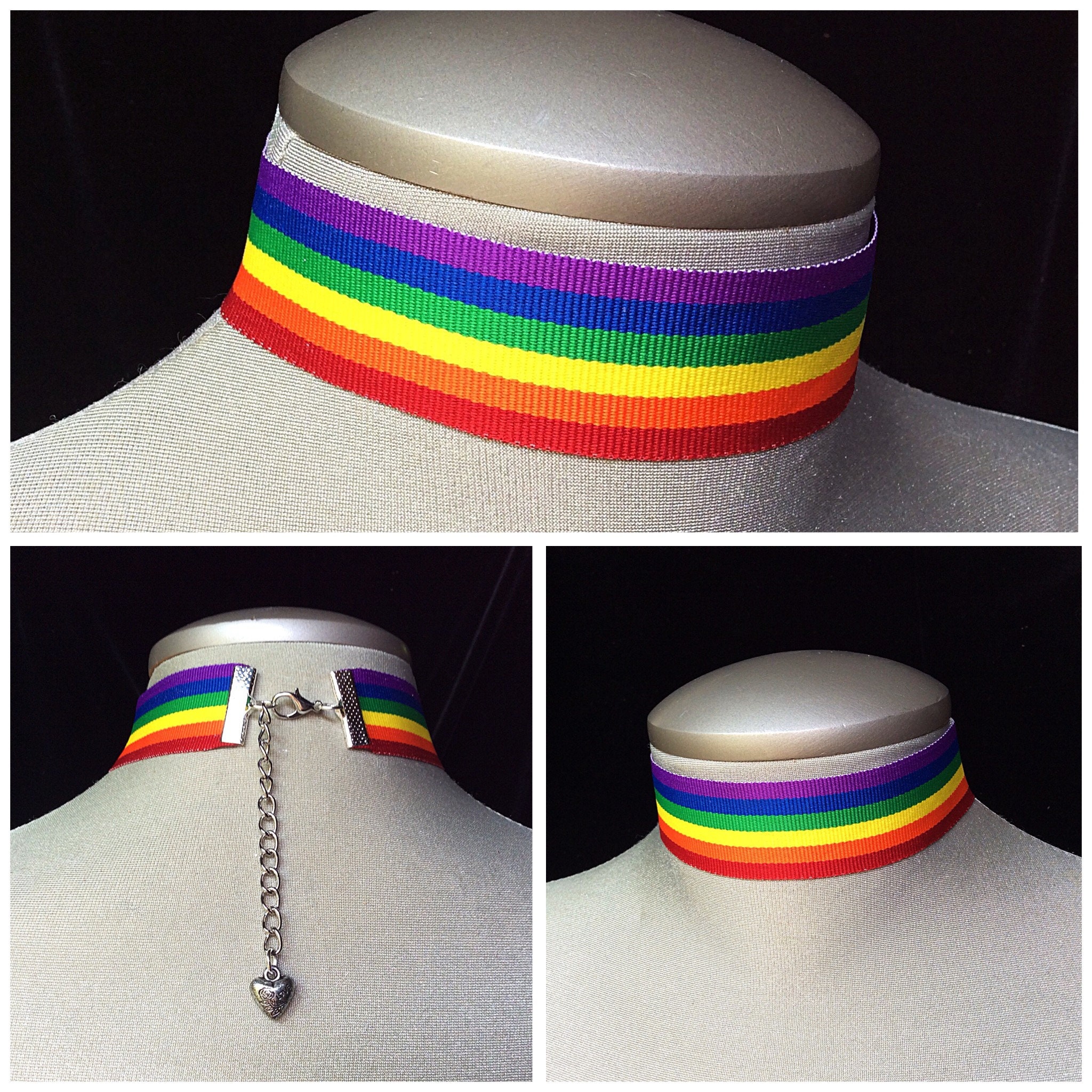 Collana LGBT Con Ciondolo A Perline Arcobaleno, Catena In Acciaio Inossidabile, Lunga 60 Cm, In Sacchetto Regalo - 3
