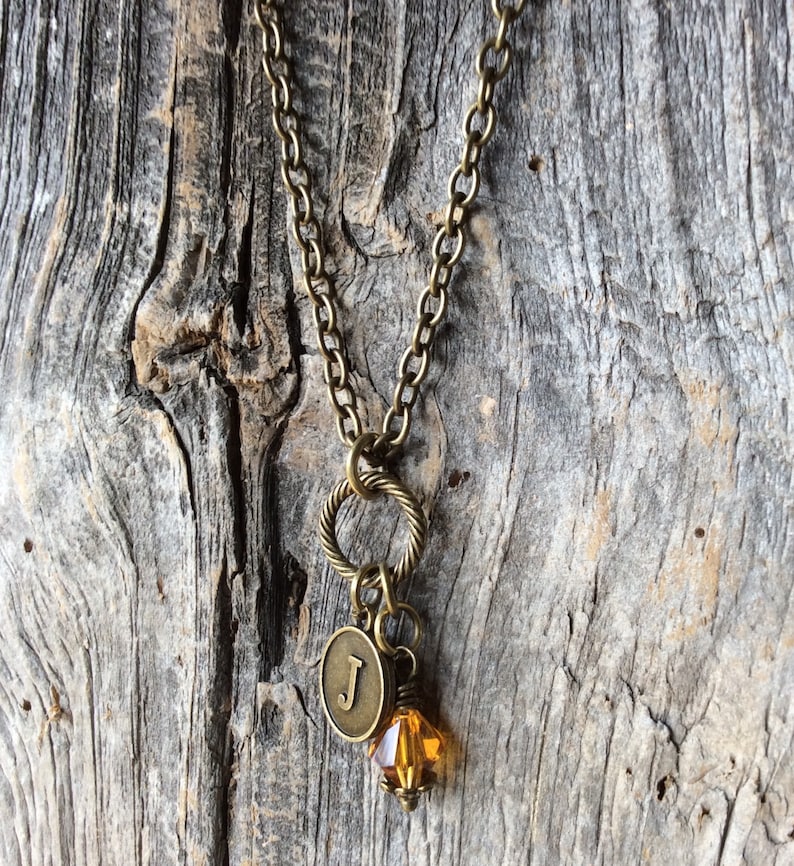 November Birthstone Necklace Citrine Necklace Pendant Etsy