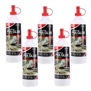 5x 500ml PVA Glue Quick Dry High Strength Multi-Purpose – Ideal for Craft, Wood, and Textiles