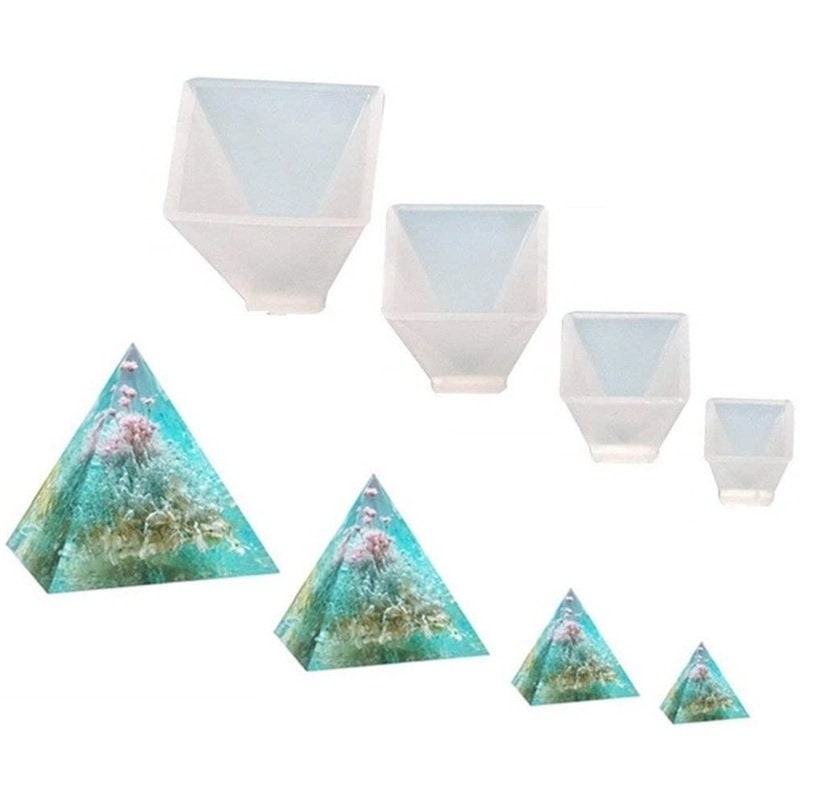 Pyramid Mold Resin Pyramid Crystal Silicone Mold Cube 