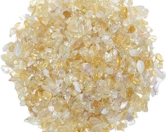 Chips de cristal de citrino de 1 kg, piedra preciosa amarilla pulida natural a granel, de 5 a 7 mm