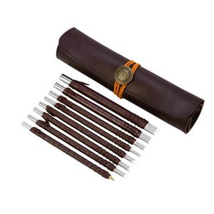 8pcs Tungsten Steel Stone Carving Chisel Set – Woodworking Engraving Cutting Tools for Stone & Seal Making