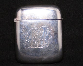 Sterling Silver Vesta Match Safe 1897 Rolason Brothers Birmingham with initials inscribed