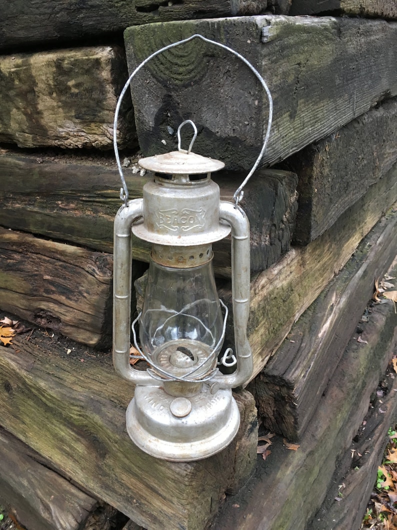 Antique GSW Beacon Windproof Oil Lantern, Kerosene Lamp, Railroad Lamp, Made in Canada, RH00438