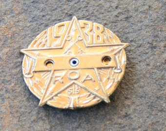 Radio Orphan Annie 1938 Decoder Badge, Vecchio tempo Radio giocattolo interattivo