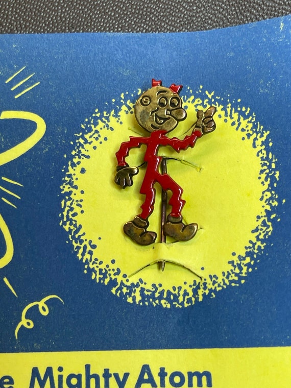 Vintage Reddy Kilowatt Pin on Folded Card “your Favorite Pin-up