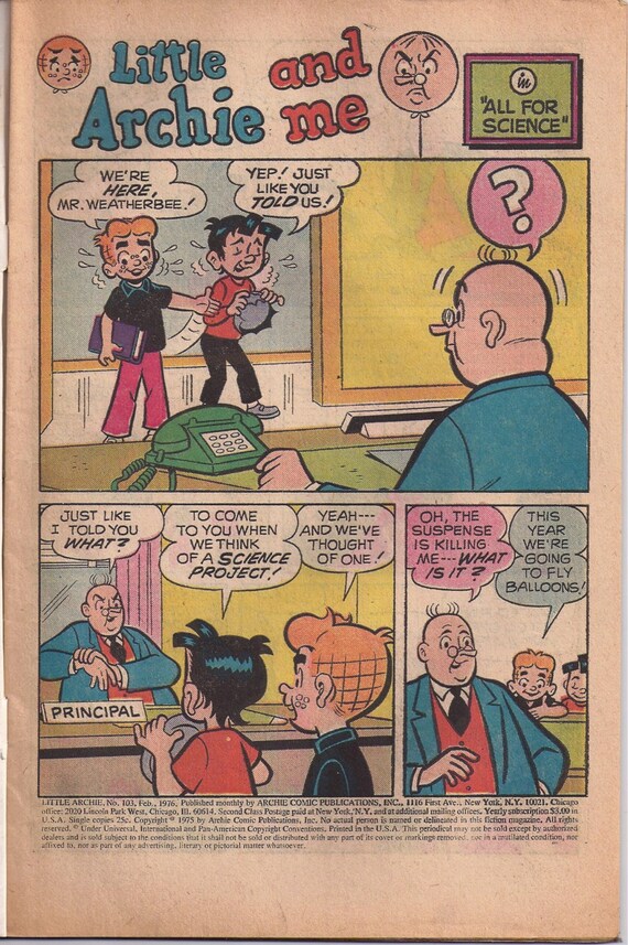 Archie Comic Series No 103, Cat# 06968 Feb 1976 Little