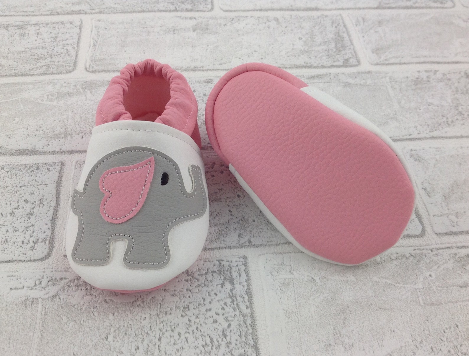 Set baby bib and shoes Elephant personalized with name Baby Etsy