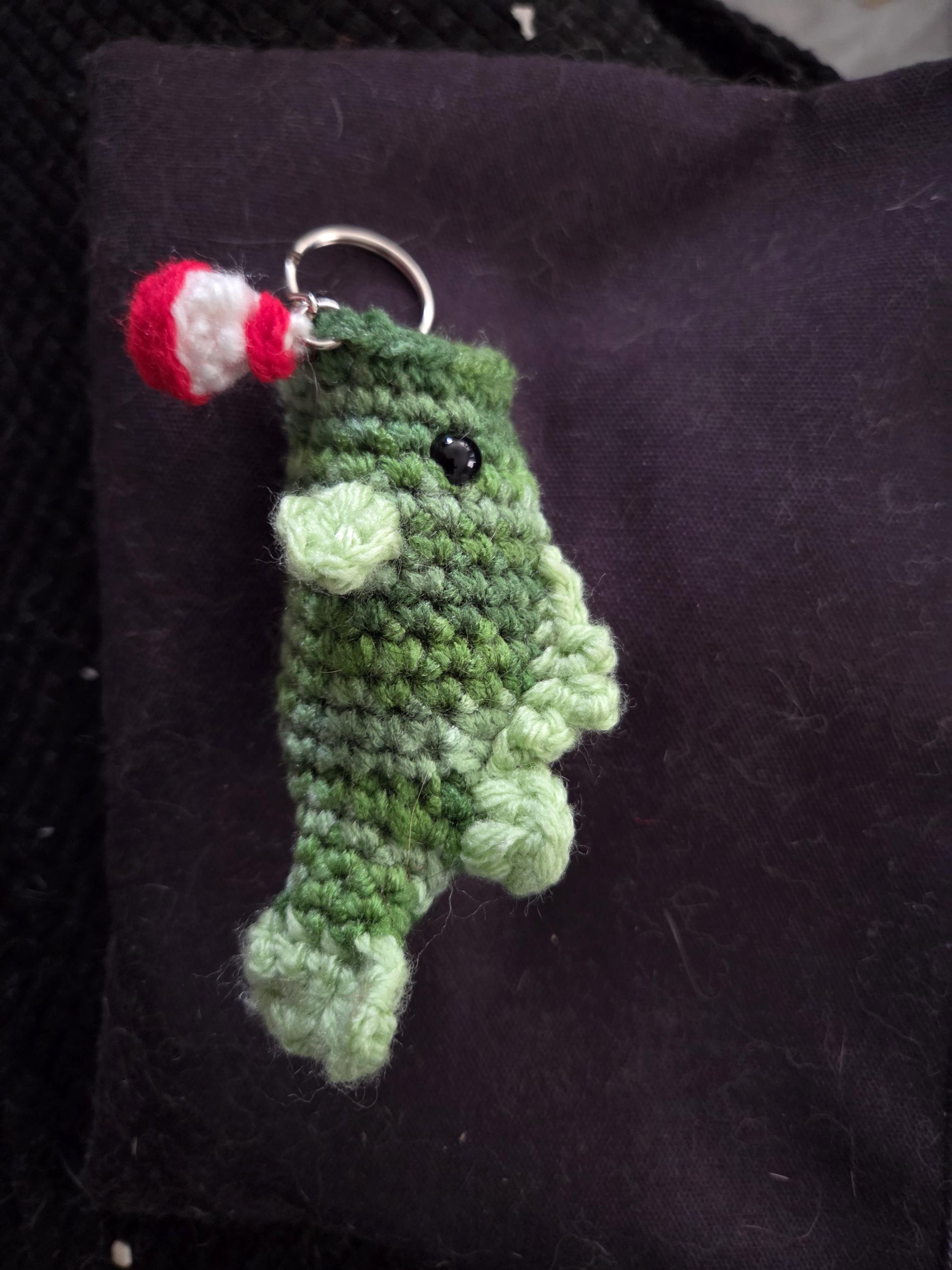 Bass Fishing Crochet Keychain Crochet Fish and Bait Keychain - Etsy