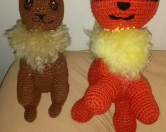 Flareon Eveelution Pokemon Crochet Toy