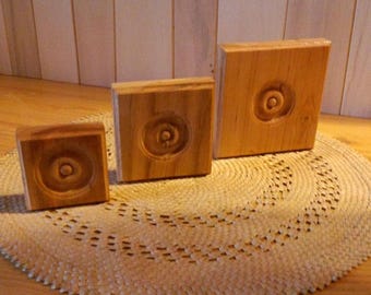 Rosettes, Wood Moulding, Window and Door Trim, Architectural Woodwork, 6 pcs. per. order / Use Promo Code / NOBLING