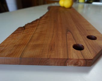 Cutting Board, Bread Board, Live Edge Serving Platter, Cherry Appetizer Server/ SAVE 10%/ Use Promo Code/ SPRING24