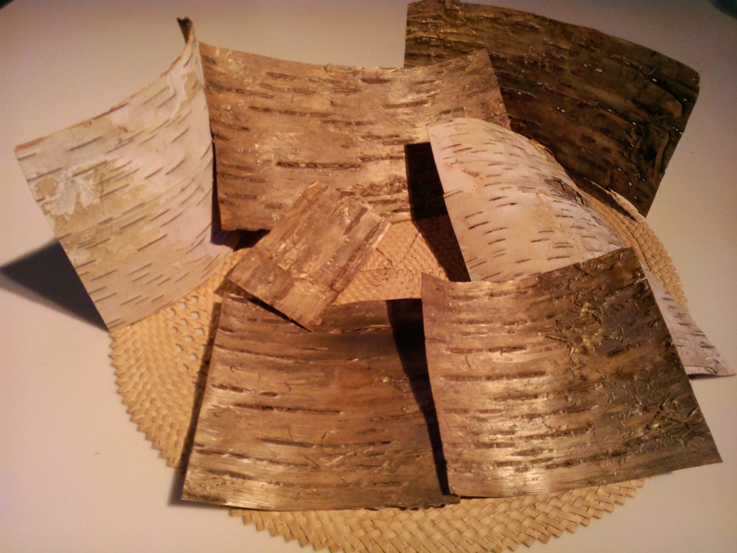 8 x Birch Tree Bark Sheets Rustic Bridal Wedding Venue Decorative Shapes Crafts 