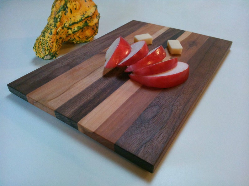 Wood Cutting Board, Walnut & Apple Wood Cutting Board, Appetizer Platter, Serving Tray/ SALE/ Use Promo Code/ SPRING24 image 1