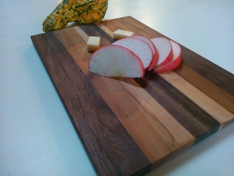 Wood Cutting Board, Walnut & Apple Wood Cutting Board, Appetizer Platter, Serving Tray/ SALE/ Use Promo Code/ SPRING24 image 4