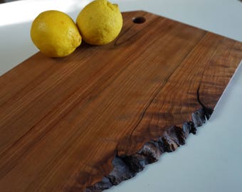 Live Edge Black Cherry Cutting Board, Adirondack Serving Platter /Use Promo Code / NOBLING