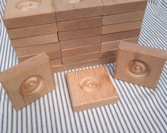 Rosettes, Wood Trim, Corner Blocks, Moulding/ Use Promo Code / NOBLING