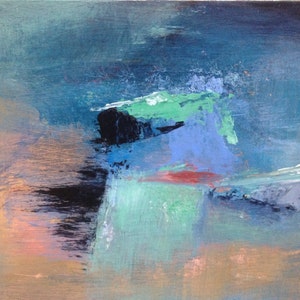 Peinture abstraite sur carton