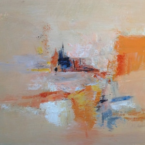Peinture abstraite sur carton
