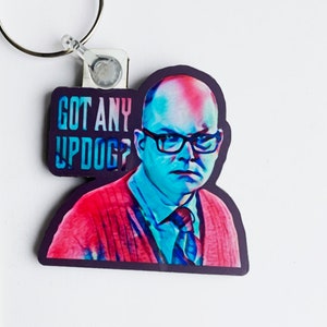 Colin Robinson - What We Do In The Shadows keyring, pin badge and (new) large magnet. Can be Personalised.