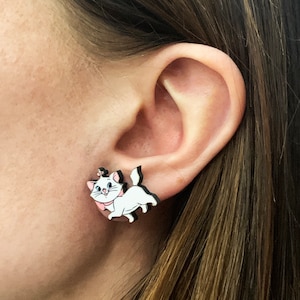 Marie Aristocats Stud Earrings- Unique and Intricately Marie Aristocats earrings.