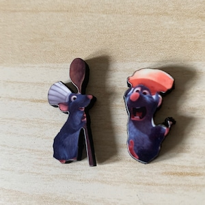 Ratatouille Ohrstecker - Einzigartige und aufwendig geschnittene Ratatouille Ohrringe.