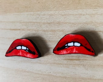 Rocky Horror Lips Stud Earrings- Unique and Intricately Cut Rocky Horror Lips earrings.