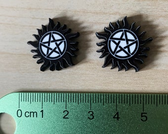 Anti possession Stud Earrings- Unique and Intricately Cut anti possession earrings.