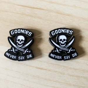 Goonies Never Say Die Stud Earrings- Unique and Intricately Cut Goonies Never Say Die earrings.