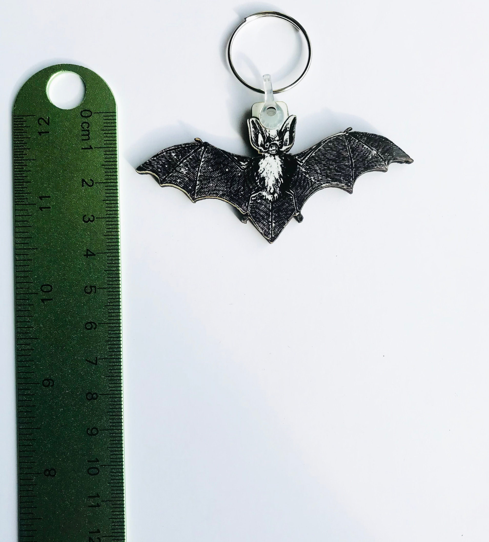 Portachiavi Pipistrello Alato In Bronzo, Ciondolo Vampiro Per Halloween, Regalo Spaventoso