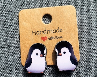 Penguin Stud Earrings- Unique and Intricately Cut earrings.