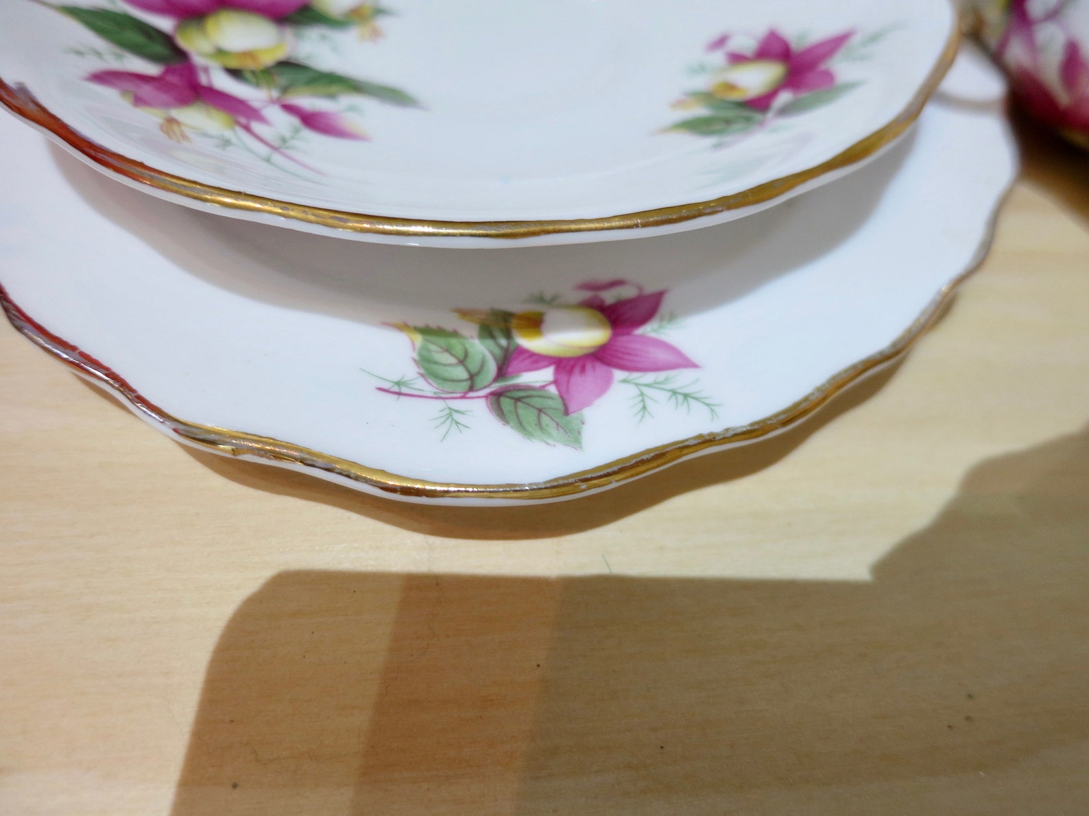 Royal Vale bone china trio Made in England cup saucer side Etsy