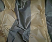 PINDLER PINDLER KOVENTRY Stripes Silk Taffeta Fabric 10 Yards Cream Steel (Blue Gray)