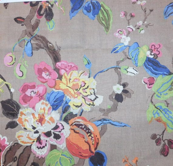 CLARENCE HOUSE EXCLUSIVE Dorvel Bouquet Floral Linen Fabric 3