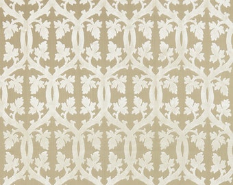 SCALAMANDRE FALK MANOR House Trellis Cut Velvet Fabric 10 Yards Alabaster